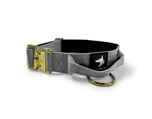 4cm Elite Tactical Collar | Tri - Layered | Ash Grey - Anubys - Small -