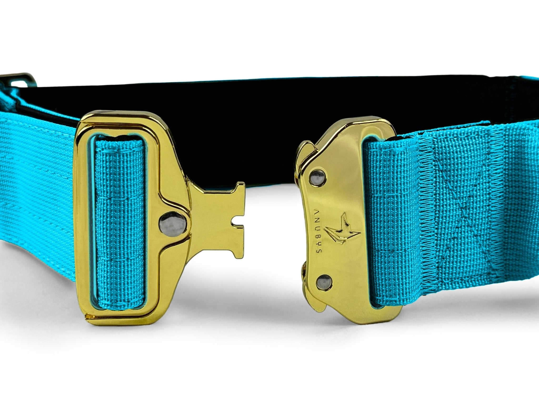 4cm Elite Tactical Collar | Tri - Layered | Azure Blue - Anubys - Small -