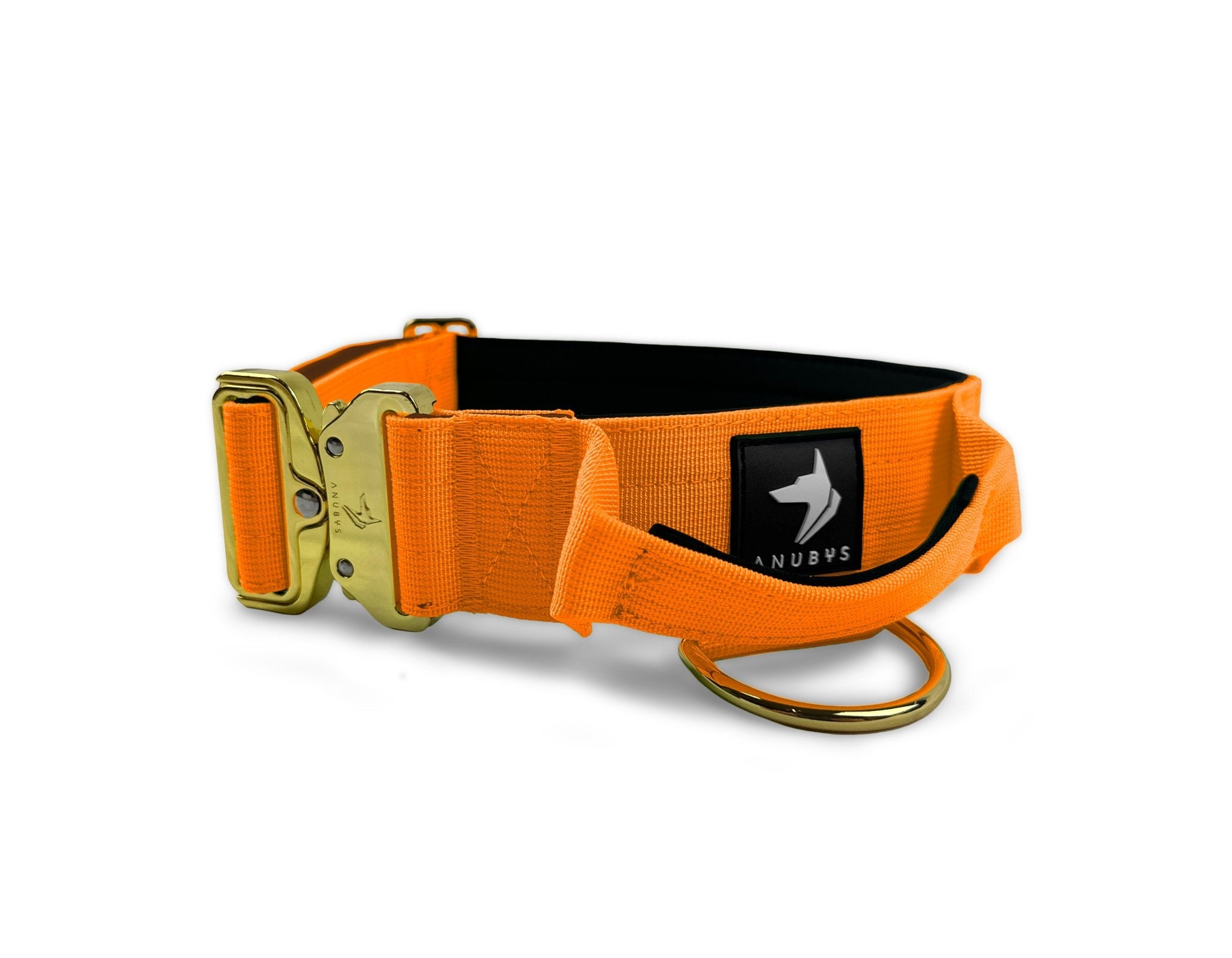 5cm Elite Tactical Collar | Tri - Layered | Neon Orange - Anubys - Small -