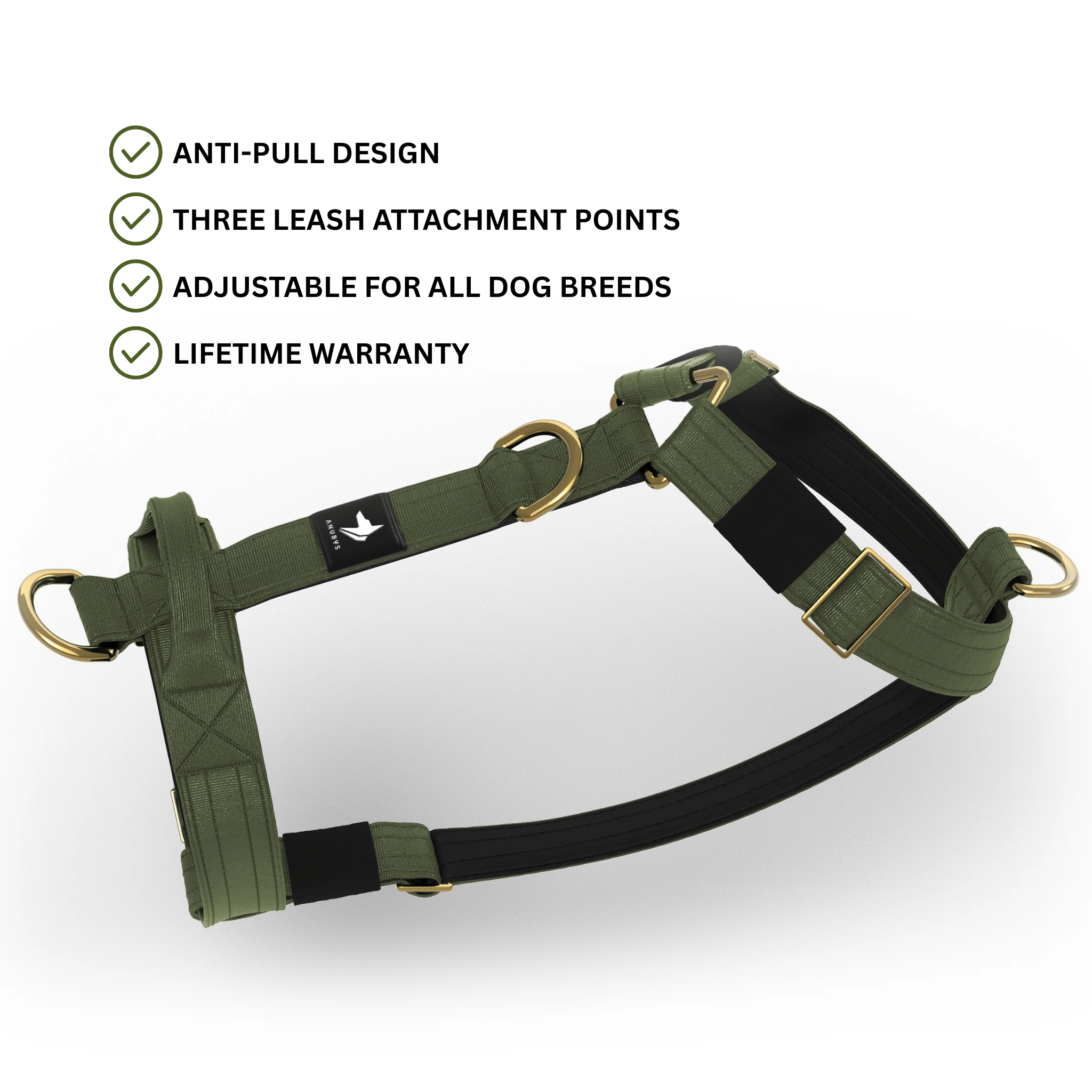 Tactical Harness | Anti - Pull Design | Camo Green - Anubys - Small -