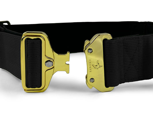 2.5cm Elite Tactical Collar | Tri-Layered | Black - Anubys - X Small - Black - -