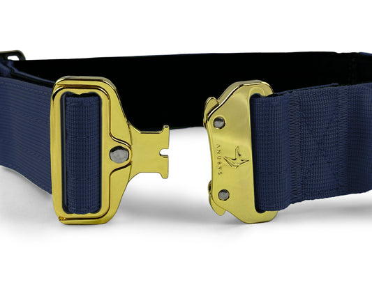 2.5cm Elite Tactical Collar | Tri-Layered | Navy - Anubys - X Small - Navy - -