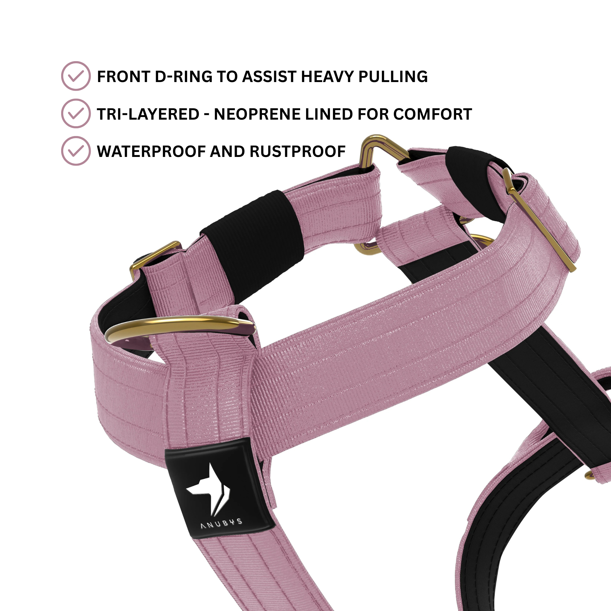 Tactical Harness | Anti-Pull Design | Pink