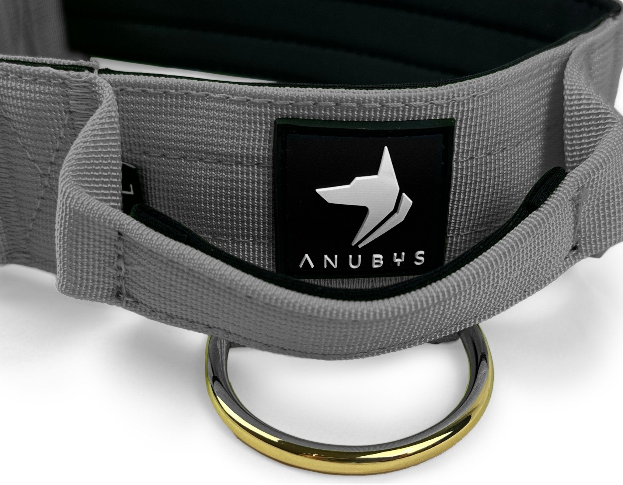 4cm Elite Tactical Collar | Tri - Layered | Ash Grey - Anubys - Small - 