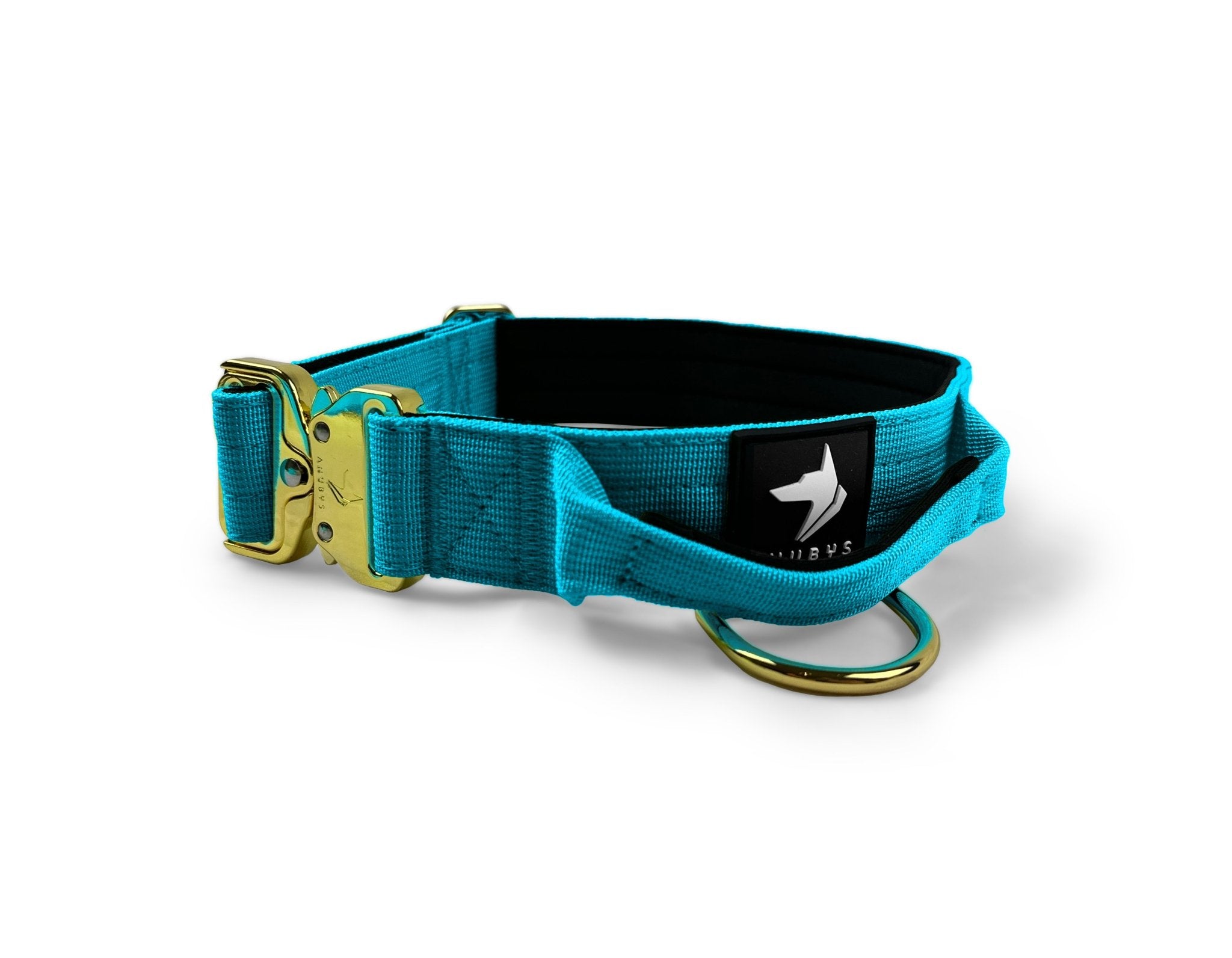 4cm Elite Tactical Collar | Tri - Layered | Azure Blue - Anubys - Small - 