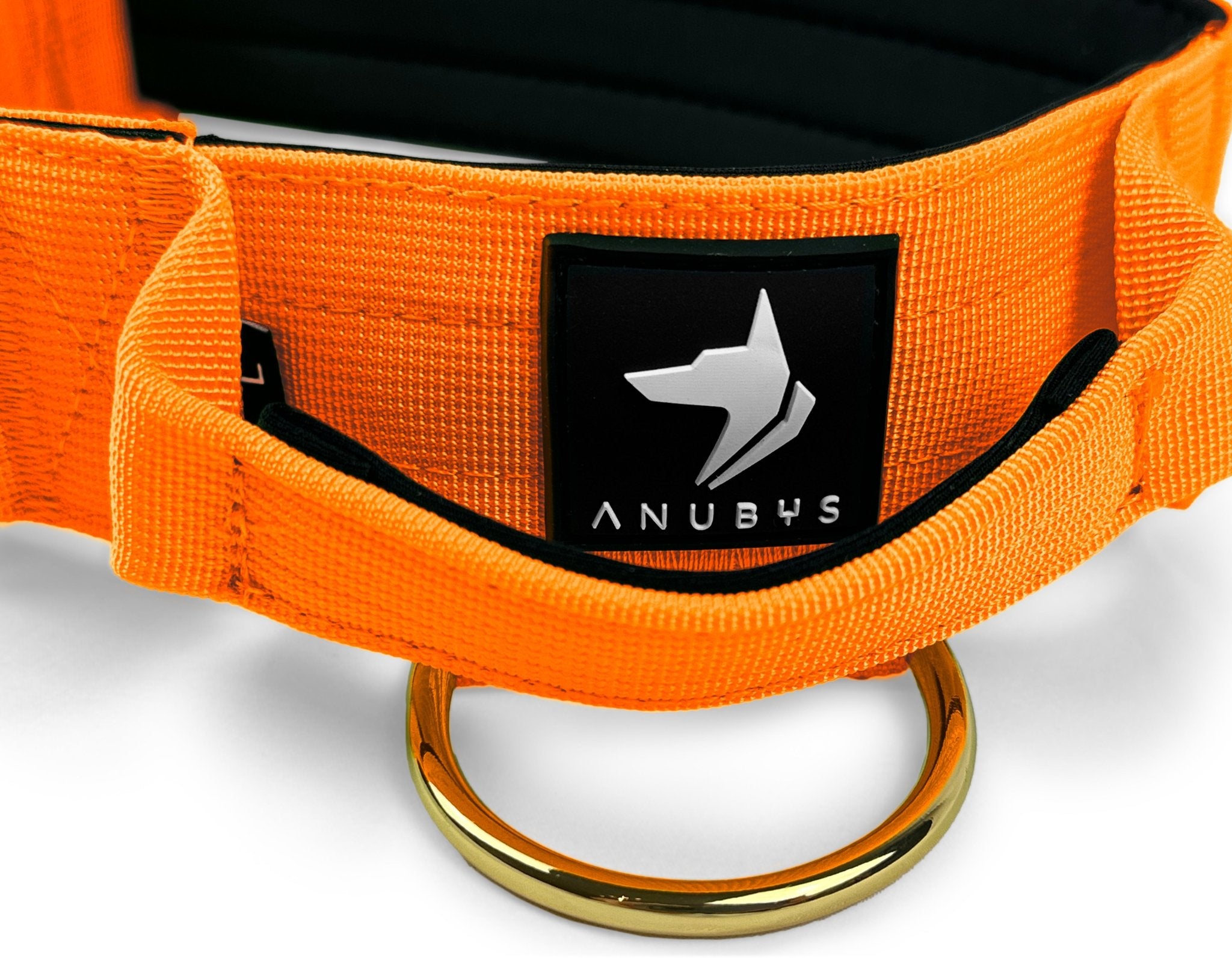 4cm Elite Tactical Collar | Tri - Layered | Neon Orange - Anubys - Small - 