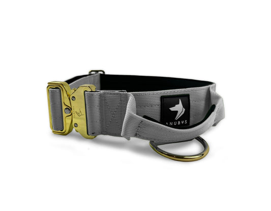 5cm Elite Tactical Collar | Tri - Layered | Ash Grey - Anubys - Small - 