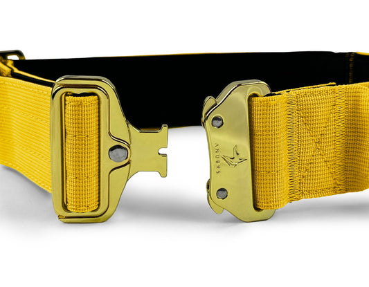 5cm Elite Tactical Collar | Tri - Layered | Mustard - Anubys - Small - 