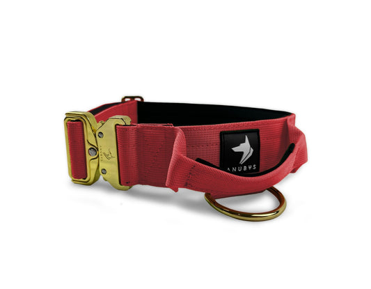 5cm Elite Tactical Collar | Tri - Layered | Red - Anubys - Small - 