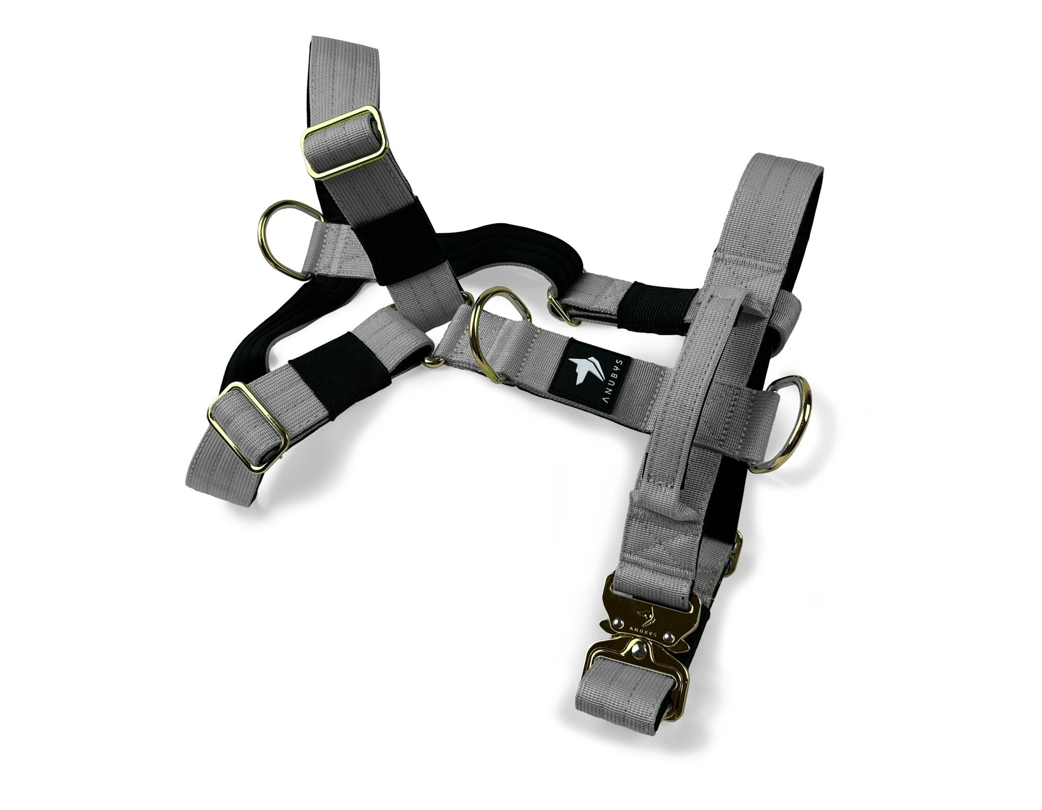 Tactical Harness | Anti - Pull Design | Ash Grey - Anubys - Small - 