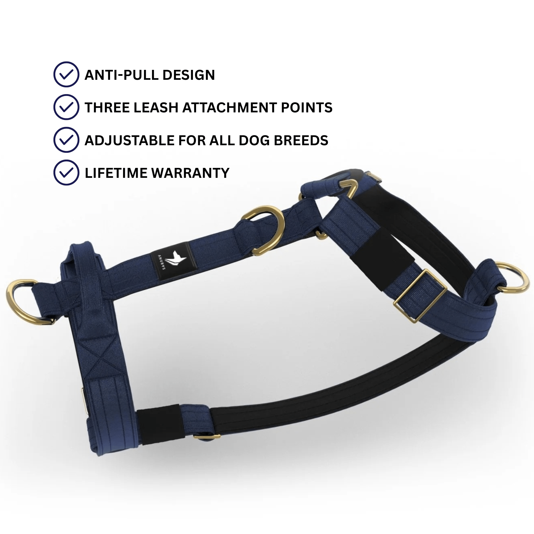 Tactical Harness | Anti - Pull Design | Navy - Anubys - Small - 