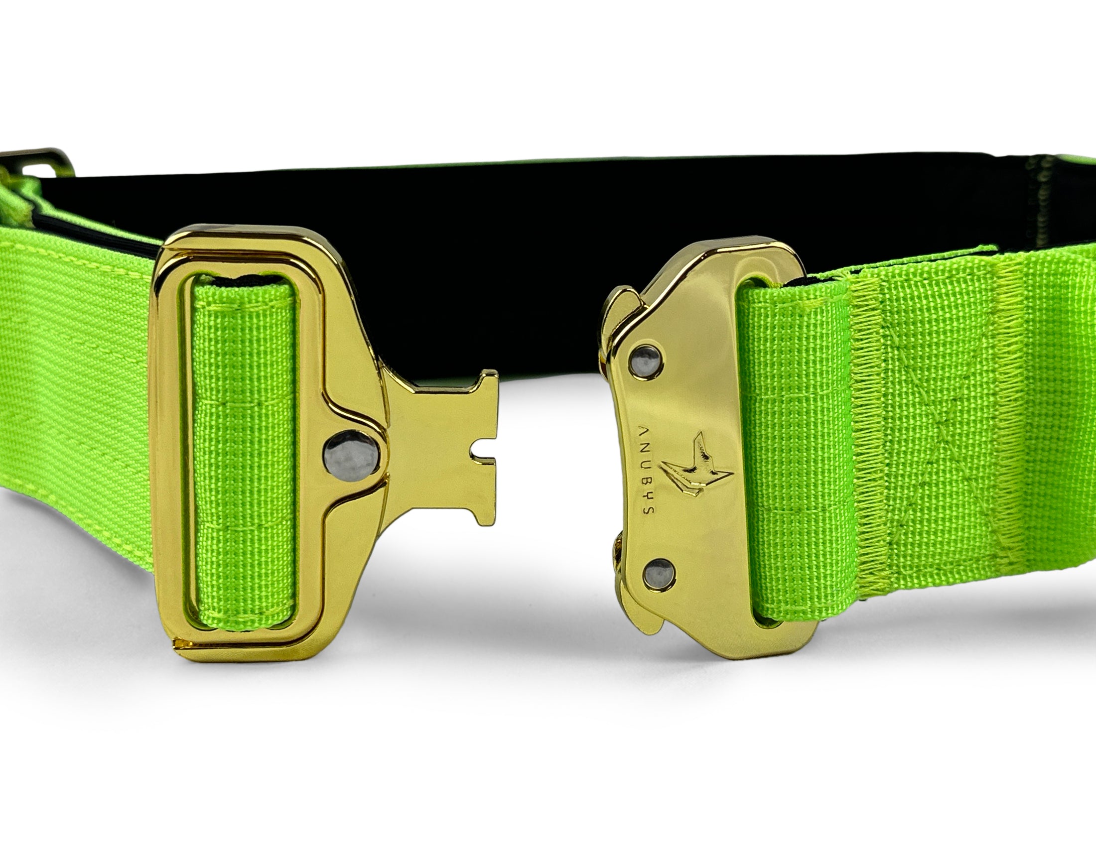 2.5cm Elite Tactical Collar | Tri-Layered | Neon Green - Anubys - X Small - Neon Green - -