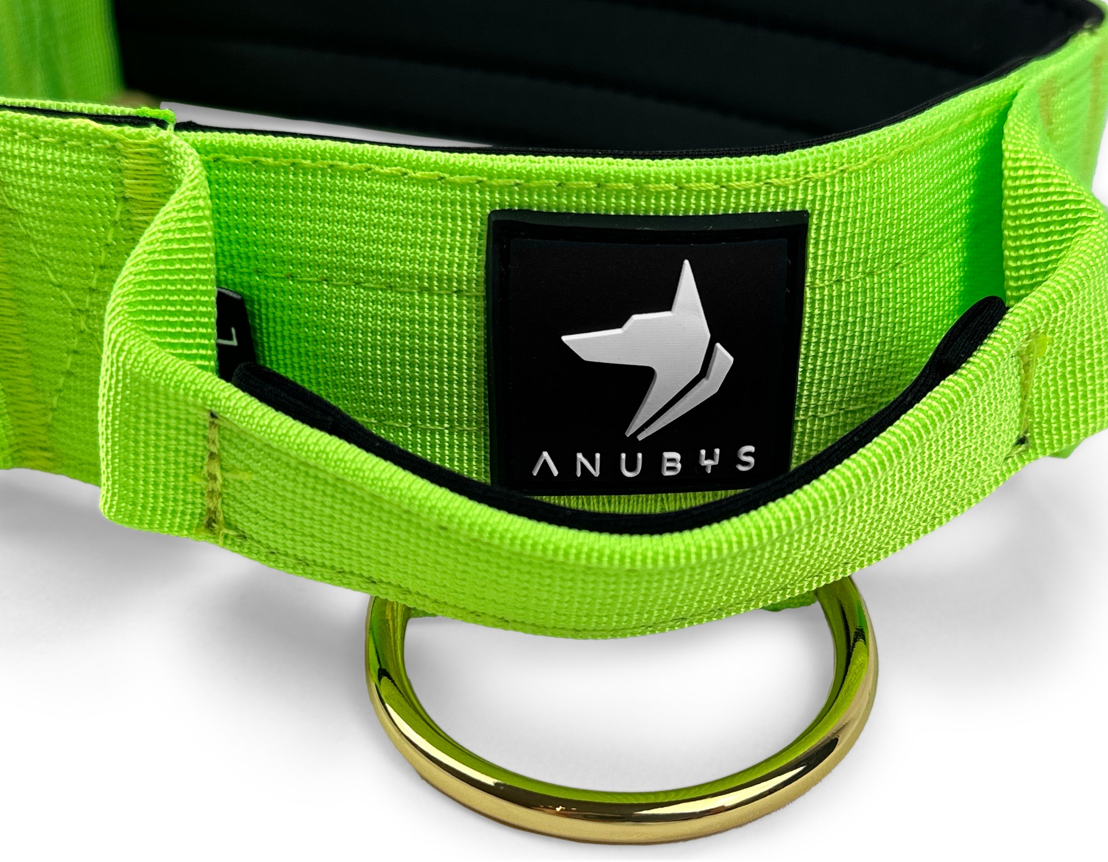 4cm Elite Tactical Collar | Tri-Layered | Neon Green - Anubys - Small - Neon Green - -