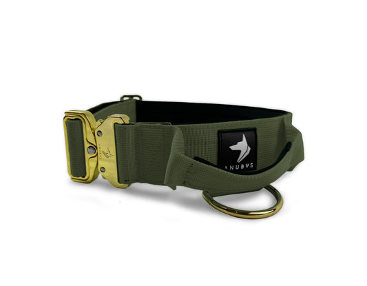 5cm Elite Tactical Collar | Tri-Layered | Camo Green - Anubys - Small - Camo Green - -