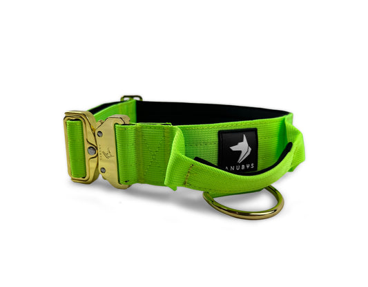 5cm Elite Tactical Collar | Tri-Layered | Neon Green - Anubys - Small - Neon Green - -