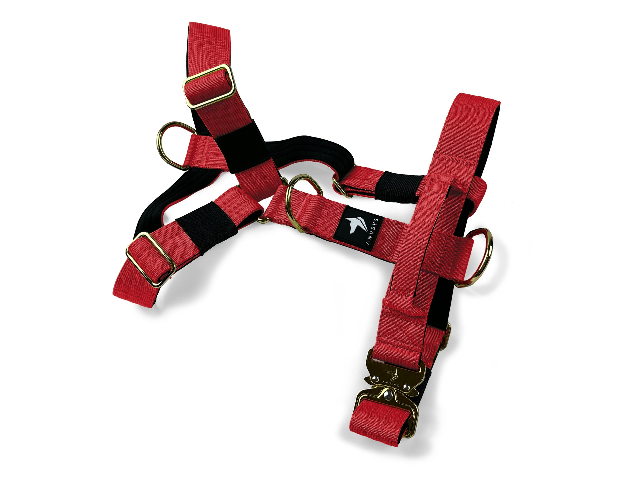 Tactical Harness | Anti-Pull Design | Red - Anubys - Small - Red - -